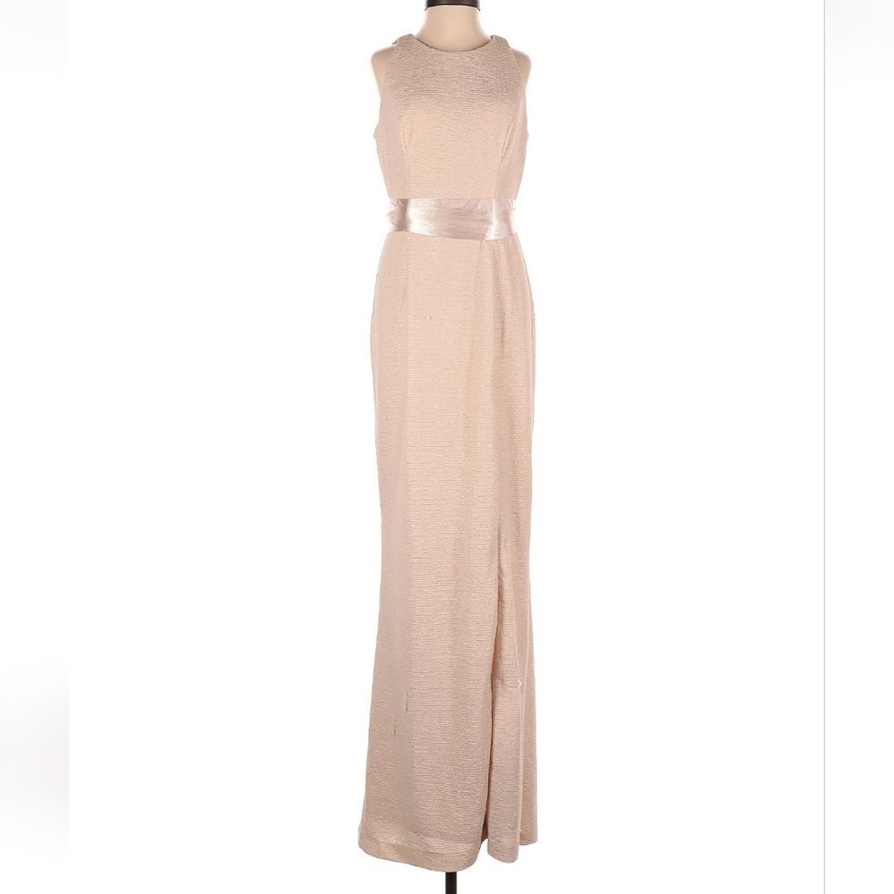 Adrianna Papell Cream Sleeveless  Maxi Dress Size 0